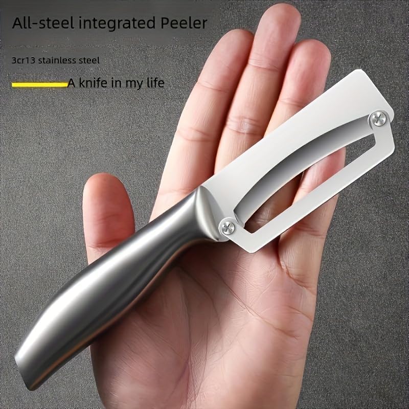 Image of Professional Stainless Steel Vegetable Peeler - Wide Blade Kitchen Peeler with Ergonomic Handle, Sharp & Durable for Fruits and Vegetables (Pack of 1)