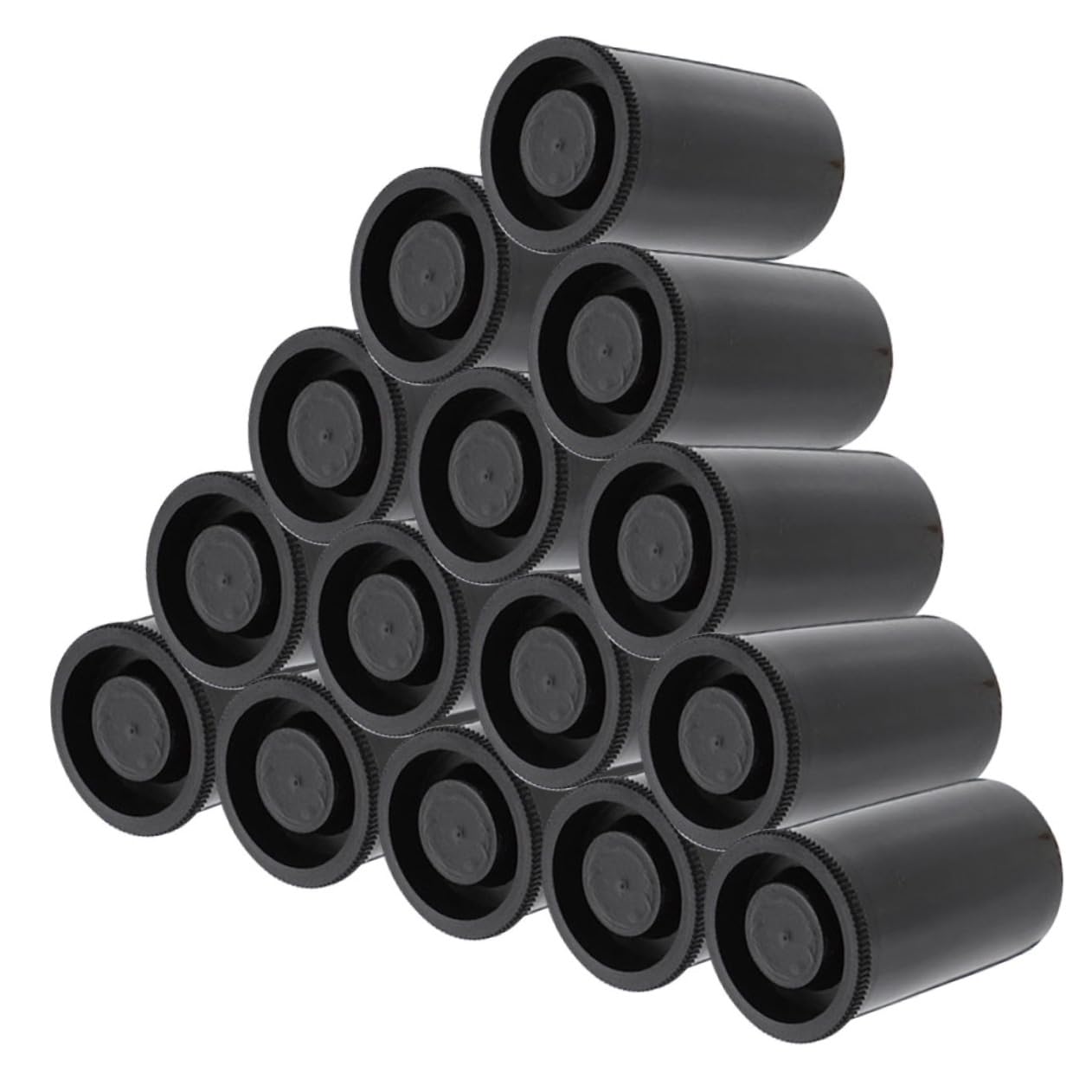 OSOLADY 50pcs Film Box Film Canisters Case Film Case Small Plastic Jars with Lids Film Canisters Bulk Empty Film Canisters with Caps Camera Film Canisters Reusable Film Canisters or Black