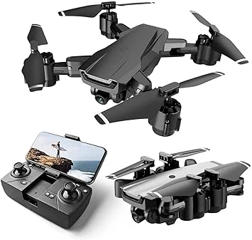 BEJOY Toys Best Choice Birthday Gift Foldable GPS FPV Drone with 1080P HD 4k Camera Live Video for Beginners,RC Quadcopter with GPS Return Home, Gesture Control, Auto Hover WI-FI(White - Black)..