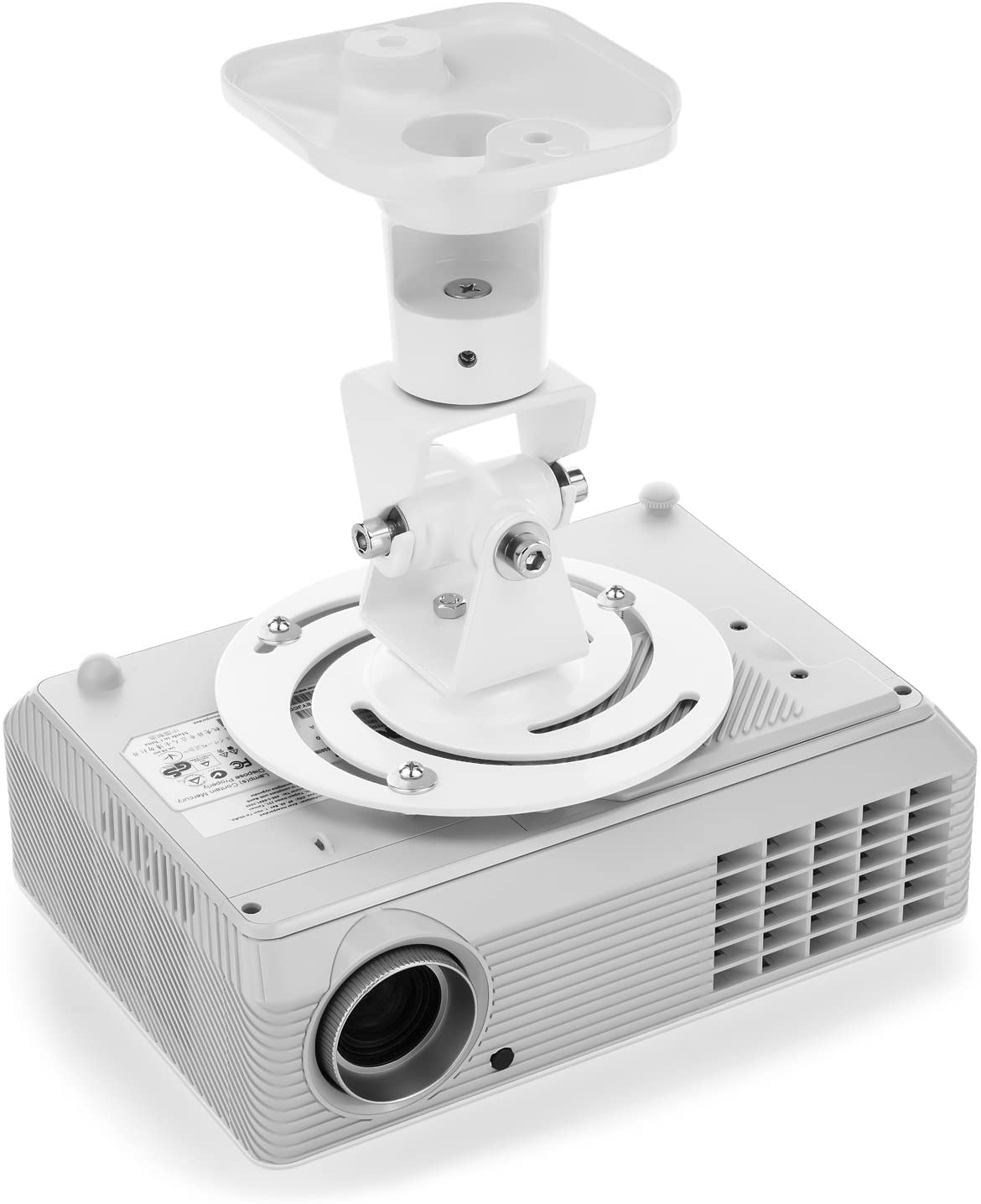 Techly ICA-PM-100WH support pour projecteurs Plafond Blanc - Supports pour projecteurs (21,8 cm, 180°, 360°, 0 - 180°, 218 mm, 17 cm)