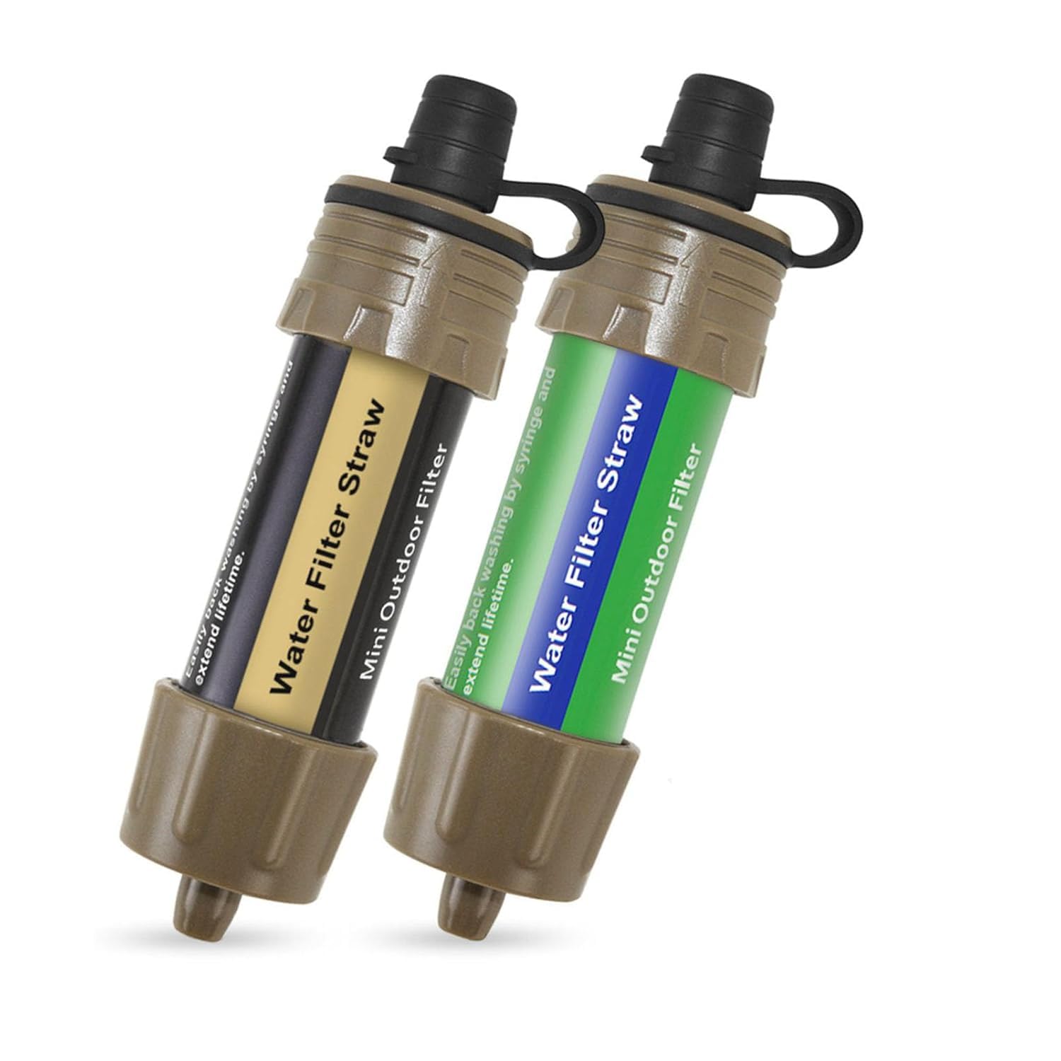 LIXADA Cannuccia per filtro dell'acqua per esterni, sistema di emergenza leggero e compatto, con tappo di protezione per campeggio, escursionismo, trekking e viaggi