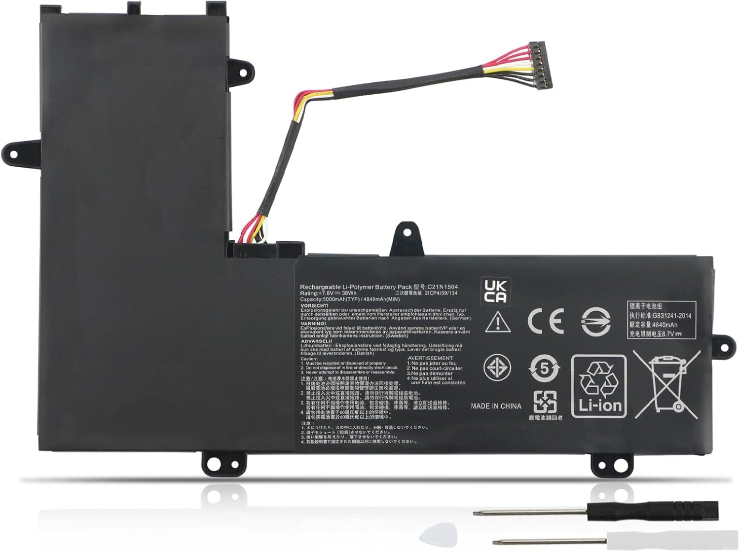 Batterie C21N1504 pour Asus Transformer Flip TP200SA - 8