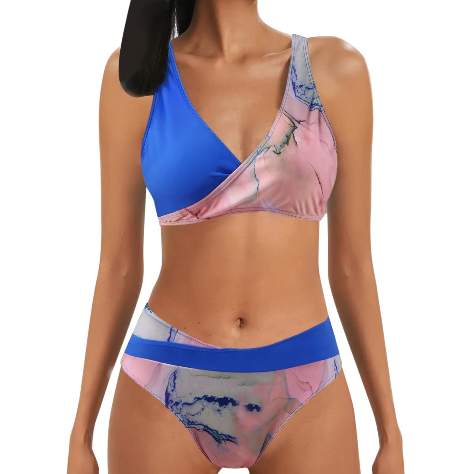 Women's Swimsuit Bikini Sets Women's Two Piece Sexy Bikini Set Swimsuit Gradient Print Swimsuit Fashion Beachwear Swimwear