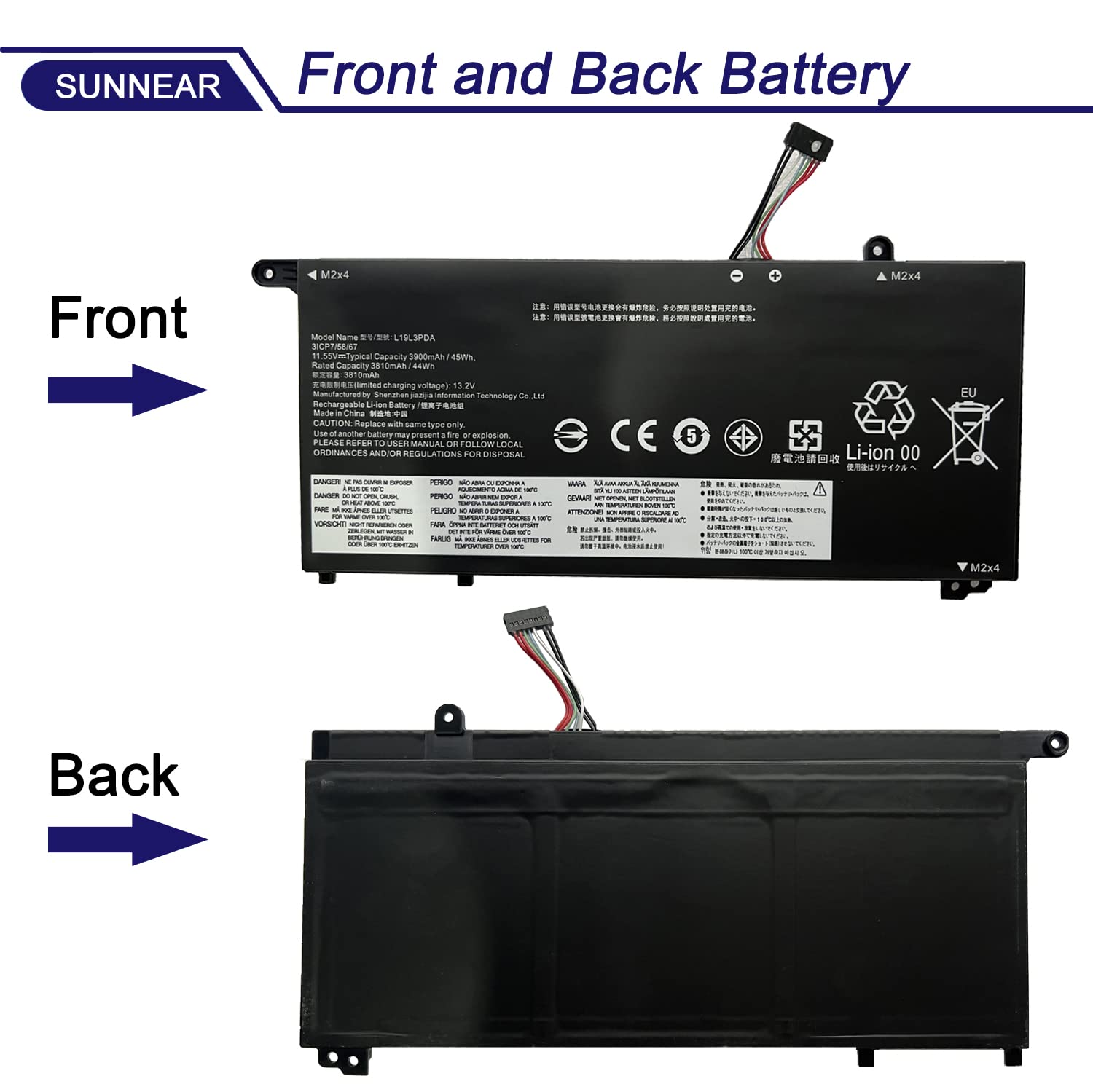 ASUNCELL 11.52V/44Wh L19L3PDA Laptop Akku für Lenovo ThinkBook 14 G2