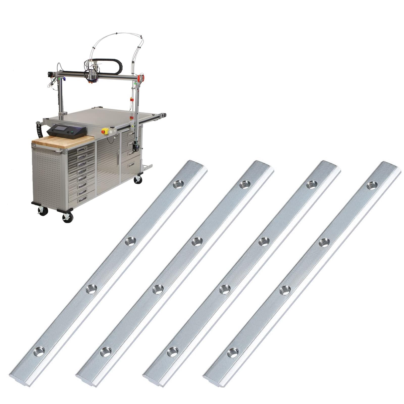 4 Pack of Straight Line Track Connector with Screws 180mm Aluminium Alloy Extrusion Section Joint Inside Connector Set