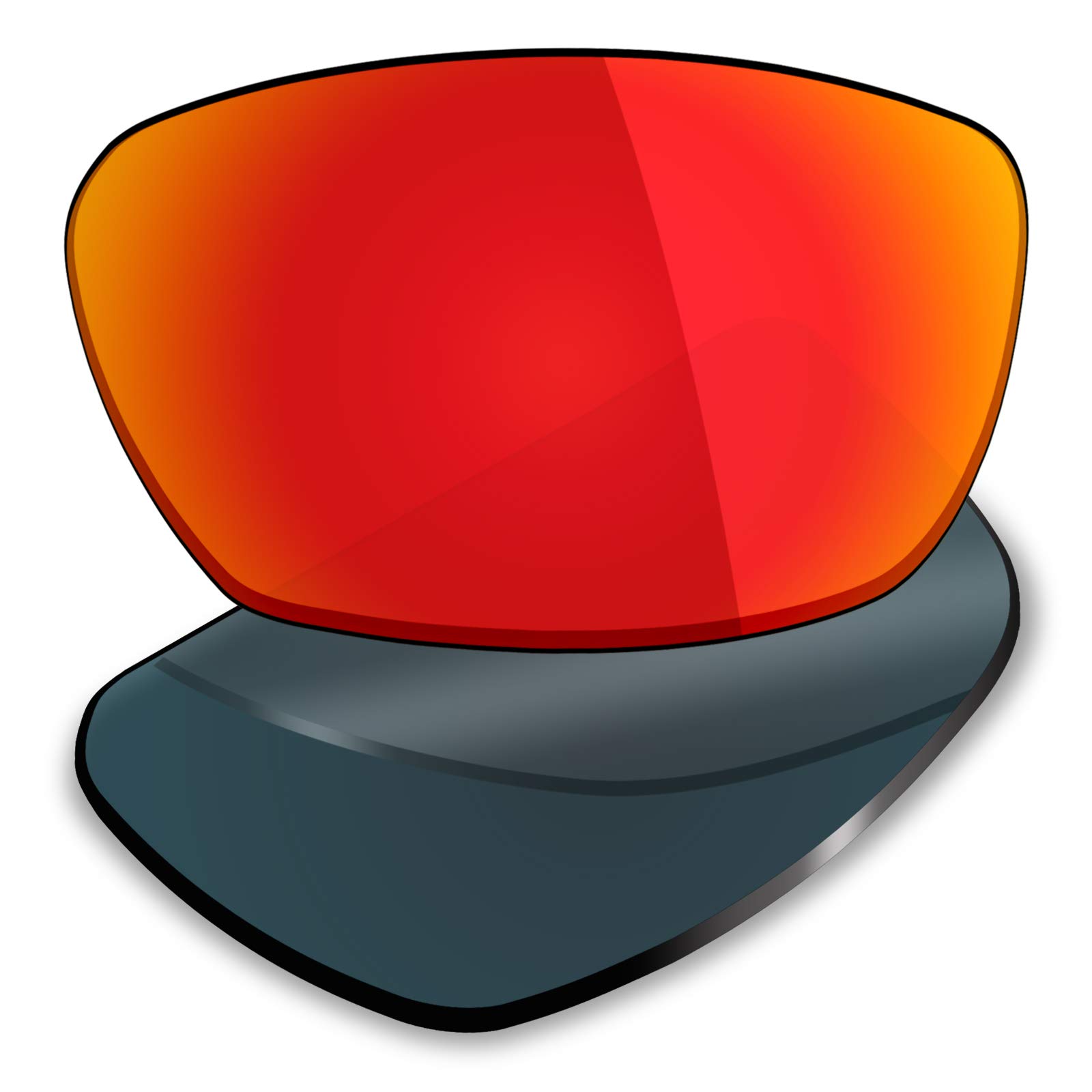 Mry 4 paia polarizzate lenti di ricambio per Spy Optic Dirk sunglasses-stealth nero/rosso fuoco/Ice Blue/Silver Titanium