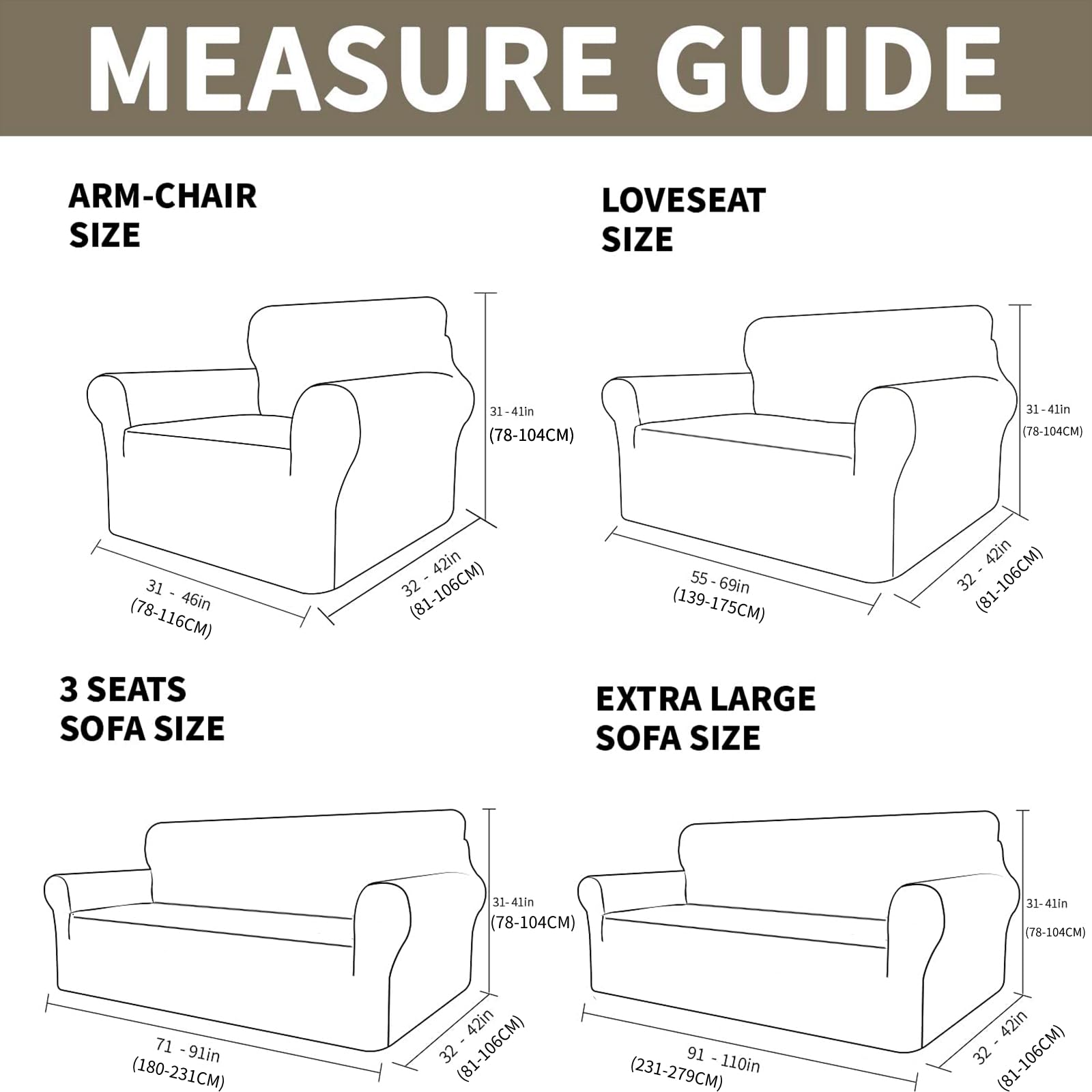 XINEAGE Copridivano in Velluto 4 Posti, Copridivano Antigraffio Gatto, Copridivano Elasticizzato, Copridivano Morbidi e Spessi il Soggiorno, Cani e Animali Domestici (4 Posti, Cachi)