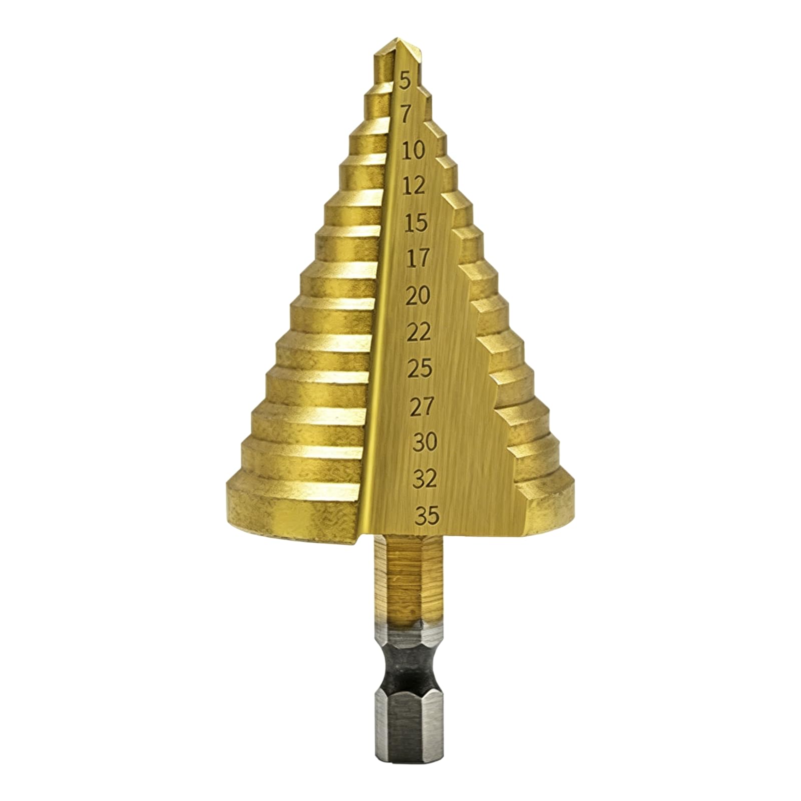 Yeeliv Step Drill Bit, HSS Titanium High Speed Steel, 5-35mm, for Wood, Metal, Plastic and Drywall, Multiple Hole Drilling Cone Unibit