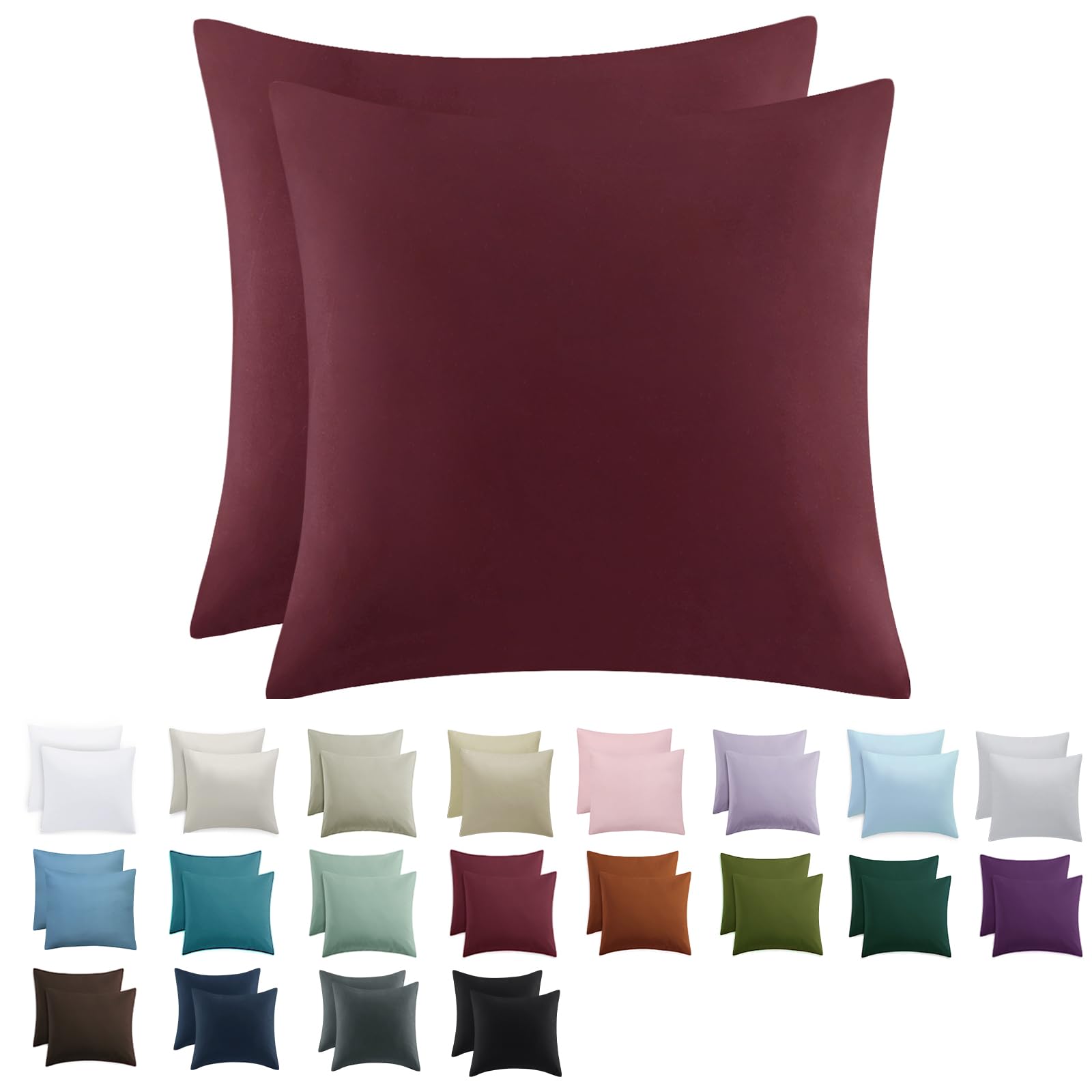 Tifschlaf Kissenbezug 2er Set - Kopfkissenbezug mit Reißverschluss aus Mikrofaser Weich, Pillow Case