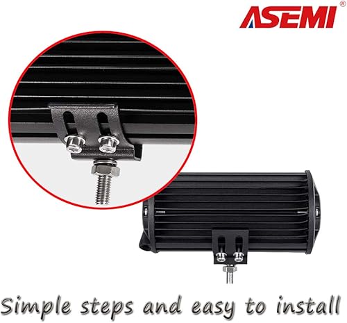 Miniatura 5 de Barra de luz para automóvil de 6.5 pulgadas, luz de trabajo de 150 vatios, luces antiniebla todoterreno, triple fila, 50 chips LED, IP67,