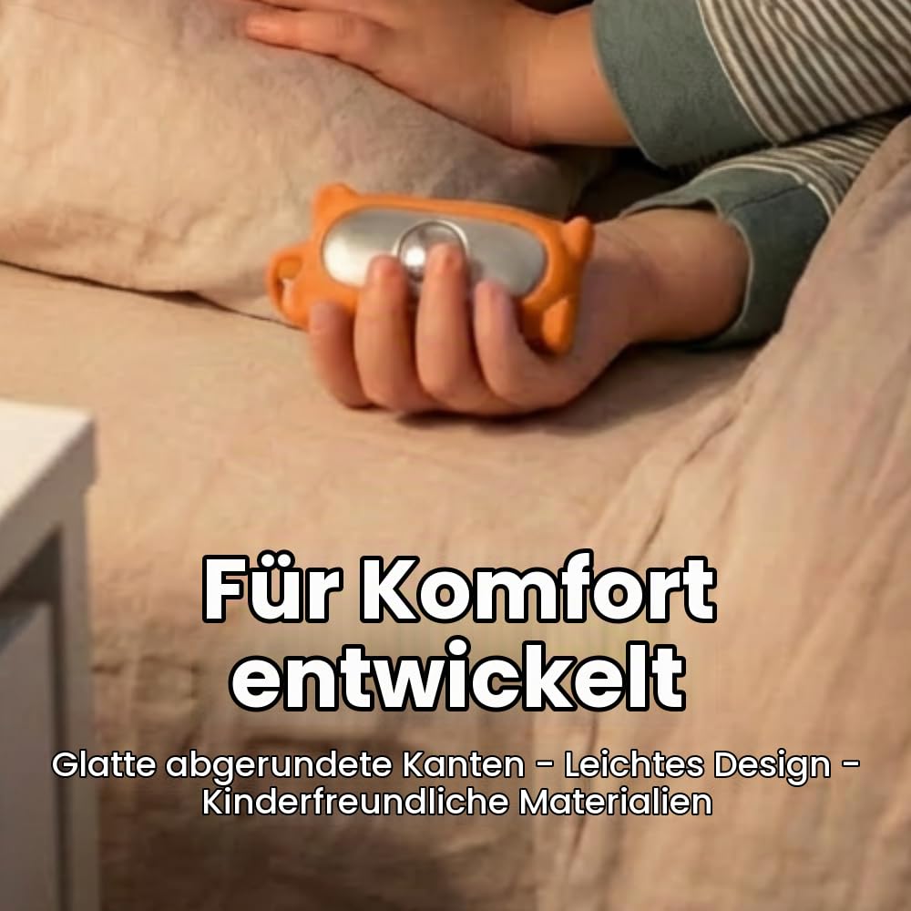 GLOWCO CalmCarry Bär Form Kinder Einschlafhilfe Gerät - Handheld Mikrostrom Entspannungswerkzeug, Unterstützt Ruhe, Fokus & Sanfte Entlastung, USB Wiederaufladbar, Tragbares Wellnessgerät für Kinder