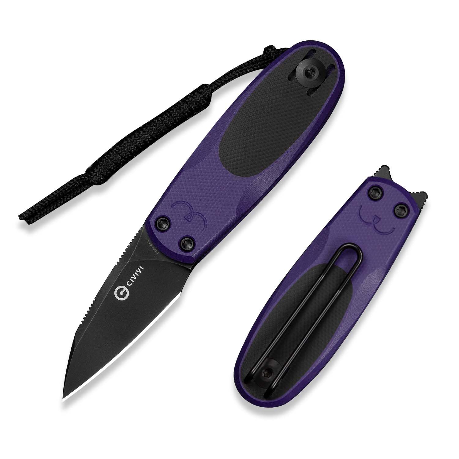 CIVIVI Purr Mini Folding Pocket Knife, 1.83" Nitro-V Steel Blade C25054-3 | Cute Cat-Insp…