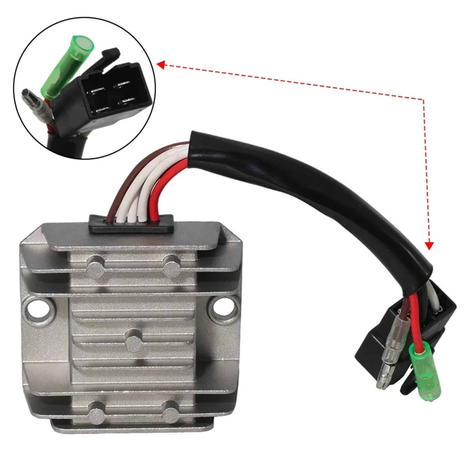 Prostownik napięcia‌ Regulator napięcia prostownika motocyklowego pasujący do YFB250, YFB250FW, YFM350, YFM350ER, YFM400, YFM400FW, Timberwolf 2WD, Moto-4 350, 400
