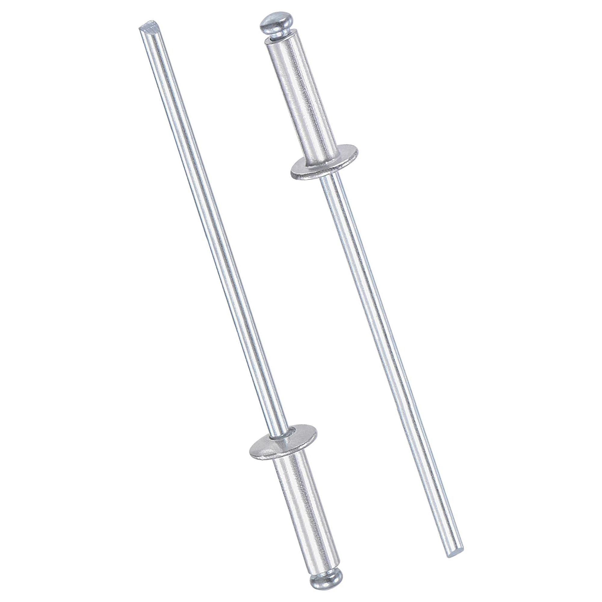 TOP-VIGOR Aluminium Blind Rivets 2.4mm x 9mm, Silver Pop Rivets for Metal Fixing, Open-End Pop Blind Rivets for DIY, Furniture & General Repairs, Pack of 60