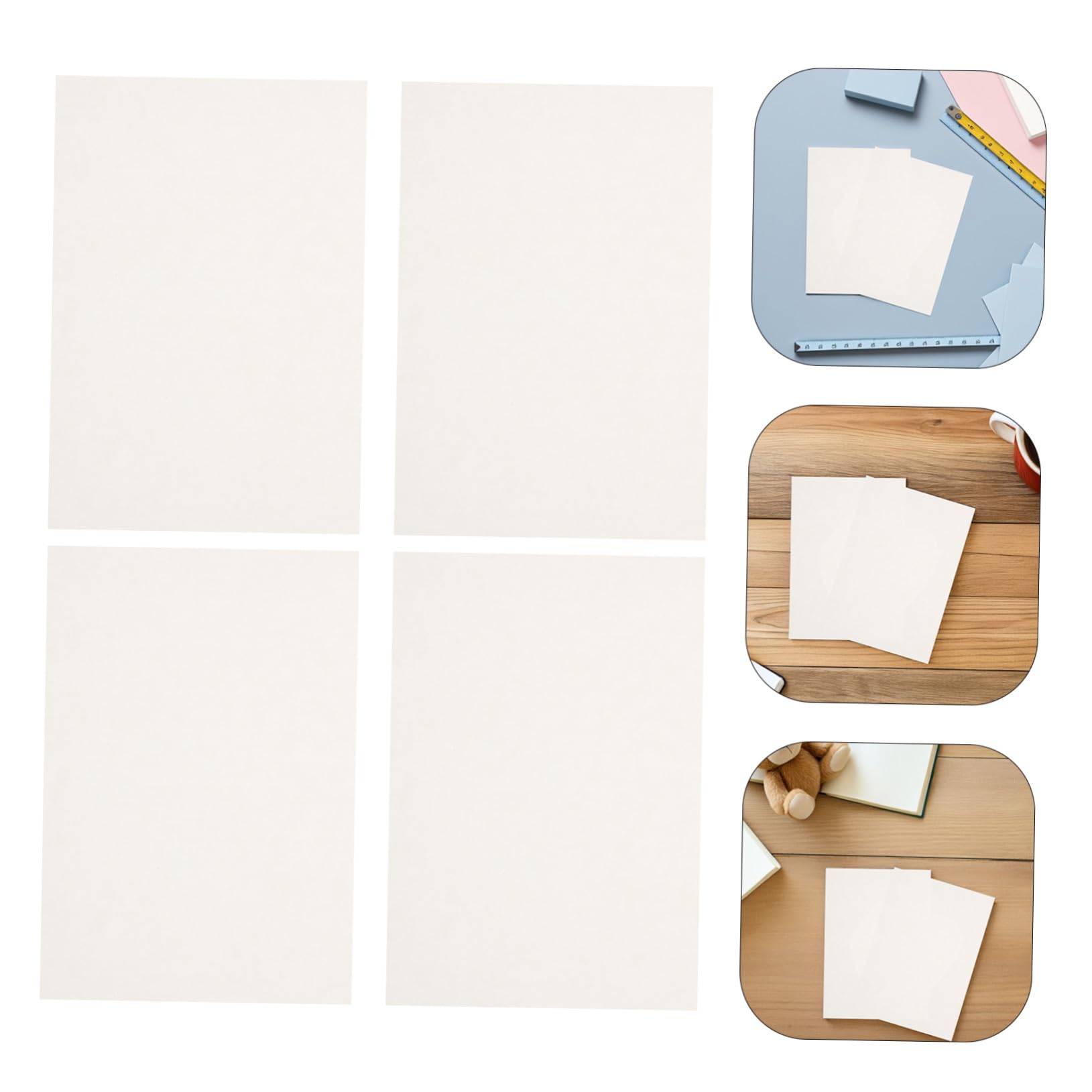 UTHCLO 50 Piezas Xuan Paper Doble para Caligrafía y Pintura con Pincel Papel de Arroz Grueso para Escritura Dibujo y Práctica Artística para Estudiantes y Artistas