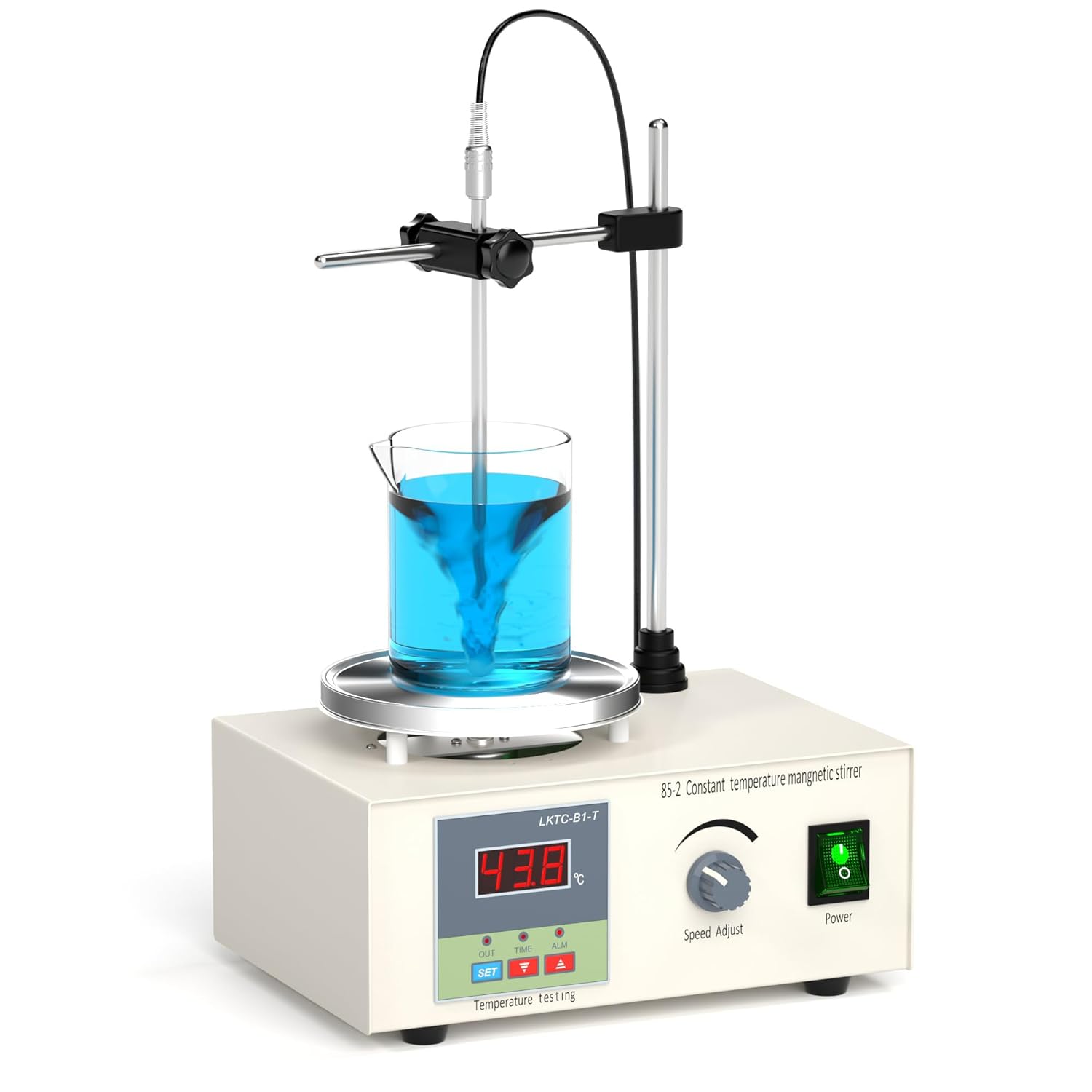 Magnetic Stirrer, Magnetic Stirrer Hot Plate, 110V 200W Magnetic Mixer, with Magnetic Stir Bar, Digital Display, Max. 2000RPM Speed Variable Control, Max. 1000ml Capacity