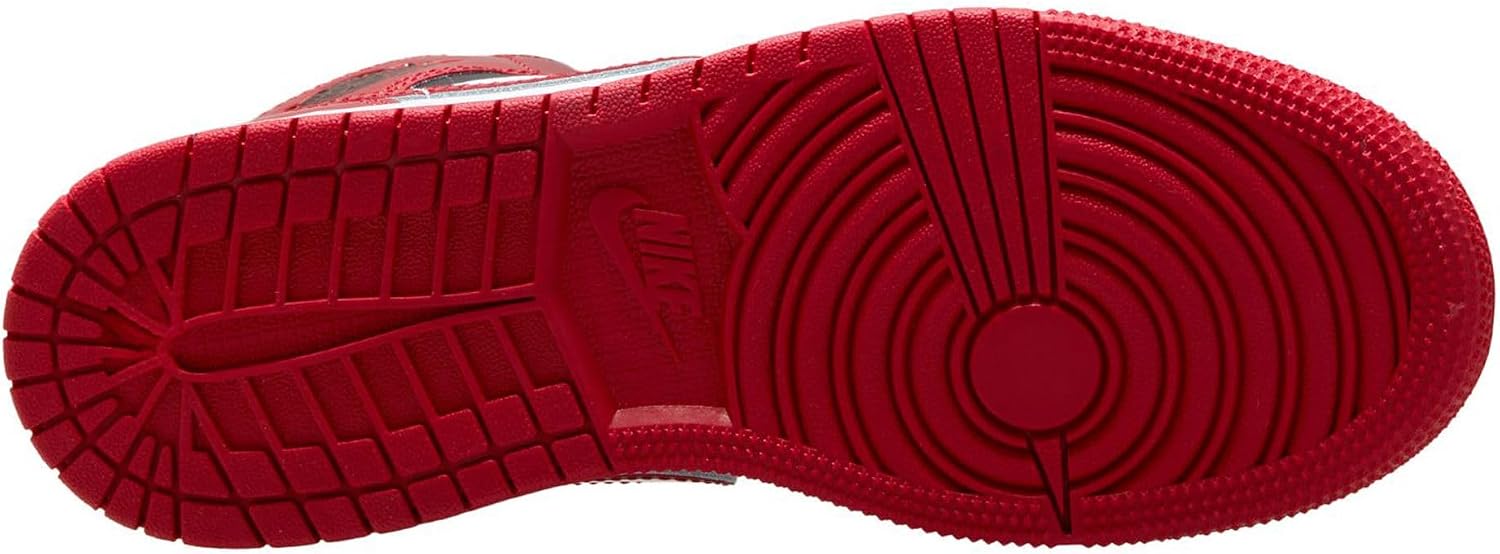 Air Jordan 1 Mid SE Grade School Lifestyle Shoes (Black/Varsity Red/White) Size 6.5