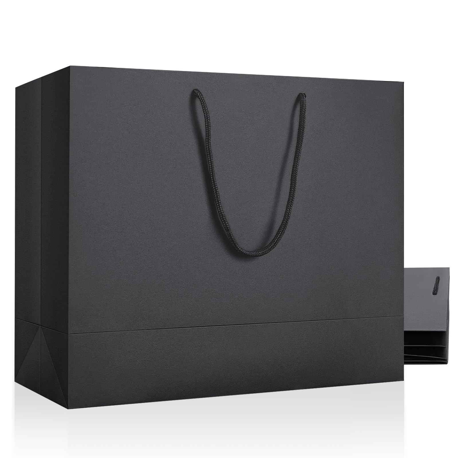 Large Black Gift Bags,3Pcs 17"x5.5"x12.6" Large Gift Bags with Handles
