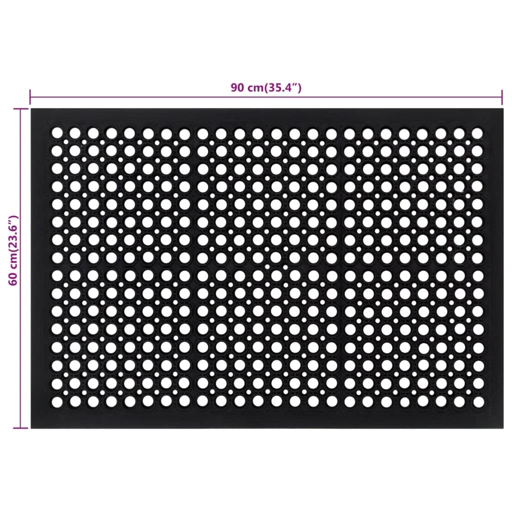 Genérico Felpudo Caucho 60 x 90 cm Rectangular