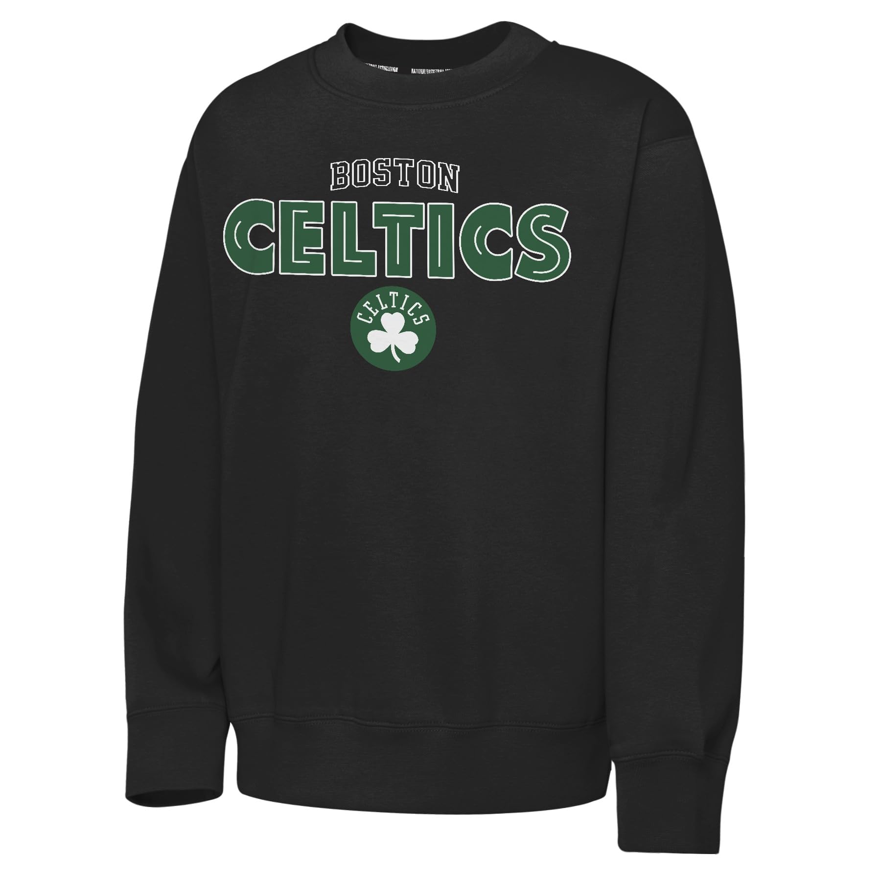 NBA Mens Fleece Crew, Black, XXL EU