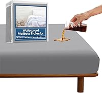 Vista 14 de Funda protectora de colchón para sofá cama Queen, impermeable y transpirable, 60 x 72 pulgadas, lavable a máquina