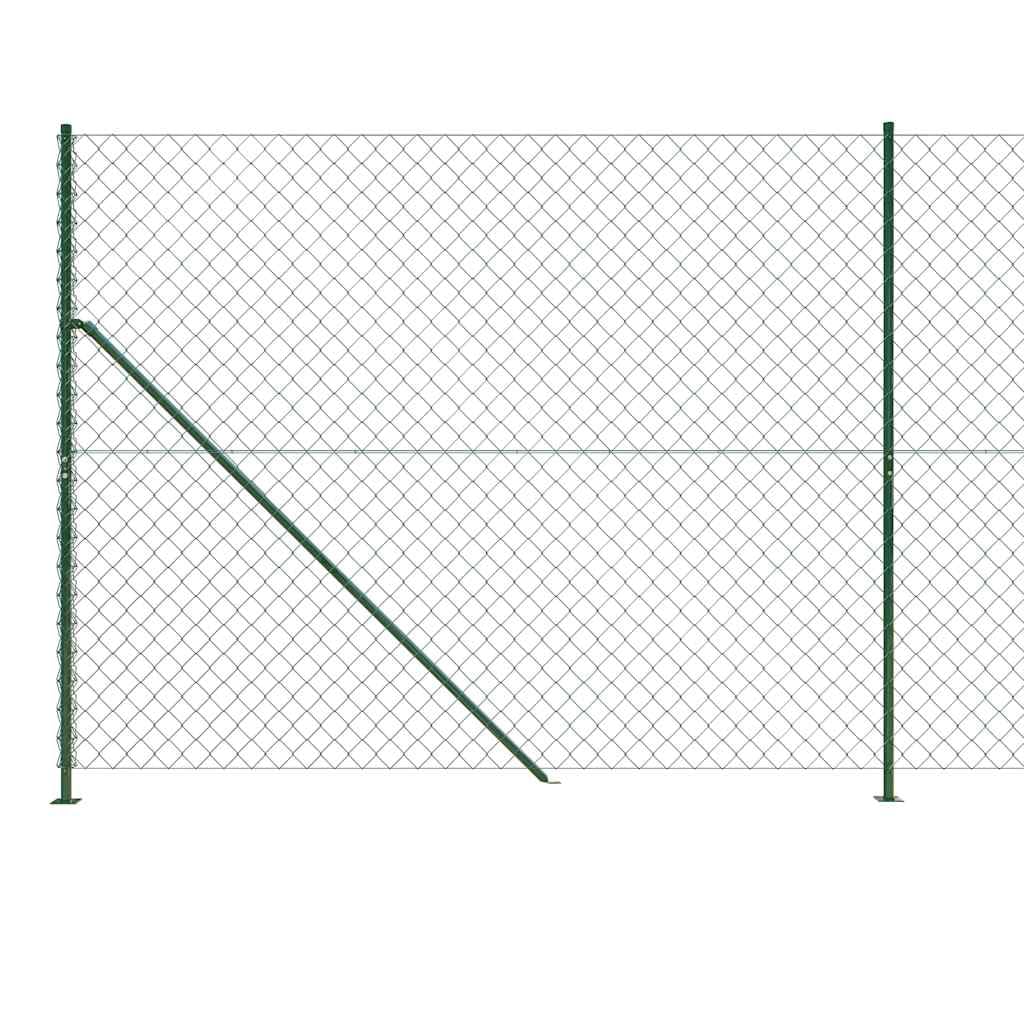 Valla de malla de alambre galvanizada y revestida de PVC como valla de malla de alambre flexible y resistente con protección contra la corrosión y con brida de suelo para limitación de parcelas y
