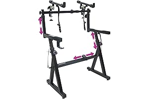 Liquid Stands Dual Piano Keyboard Stand with 2nd Tier