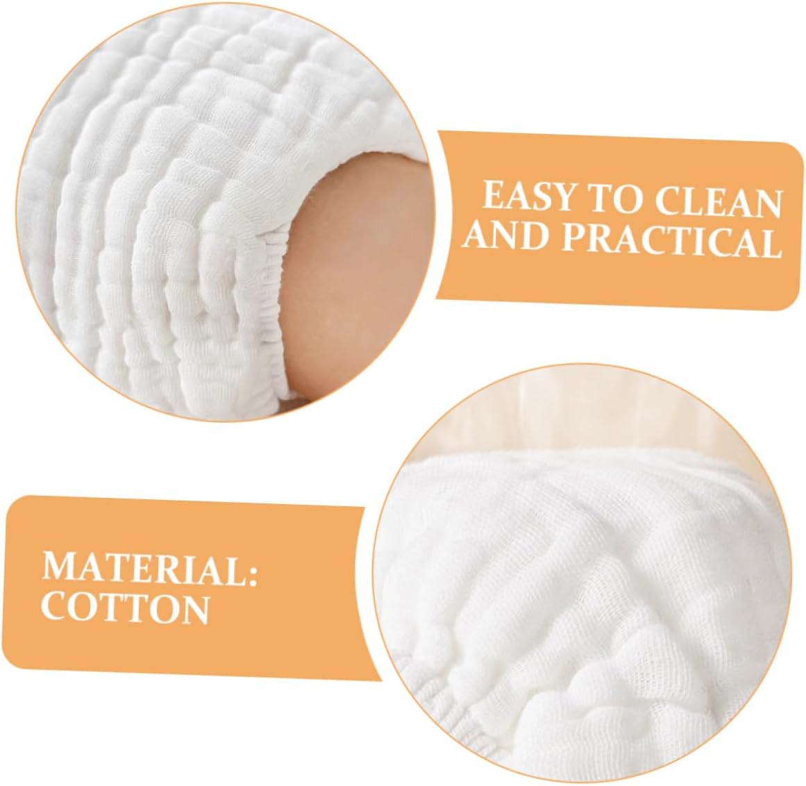 Beavorty 5Pcs Reusable Cloth Diapers for Infants Waterproof Breathable Washable Nappy Liners Size S for Newborns and Toddlers for Swimming and Everyday Use