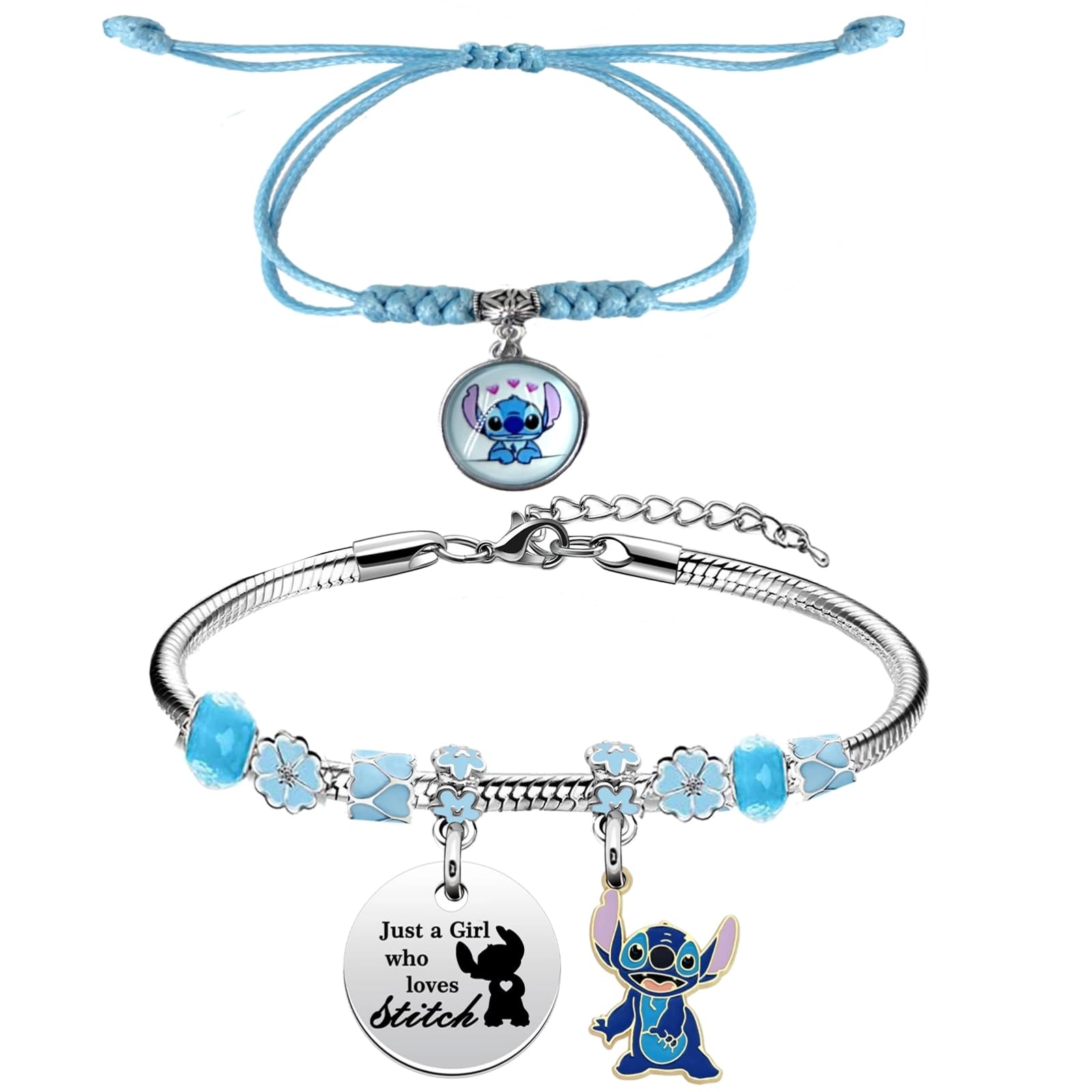 PQKL-partyPulseras Stitch, Lilo y Stitch Pulseras, Pulseras Stitch Regalos,Lilo y Stitch Regalos Niña, Pulseras Stitch Niña, PQKL-party Regalos de Stitch para Niñas Pulseras Stitch Niña Stitch Joyería