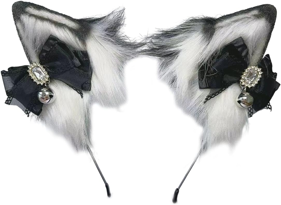Ekwikzz Cat Cosplay Ears Cat Ears Headbands Clips Accessories Punk Gothic Cross NEW02-ALL