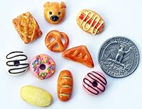 Vista 2 de 10 alimentos en miniatura de la casa de muñecas de la panadería de la panadería, comida de Barbie