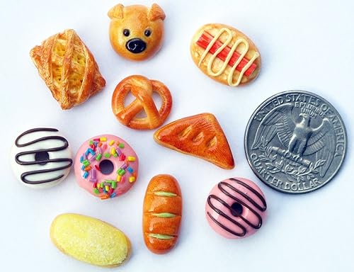 Miniatura 2 de 10 alimentos en miniatura de la casa de muñecas de la panadería de la panadería, comida de Barbie