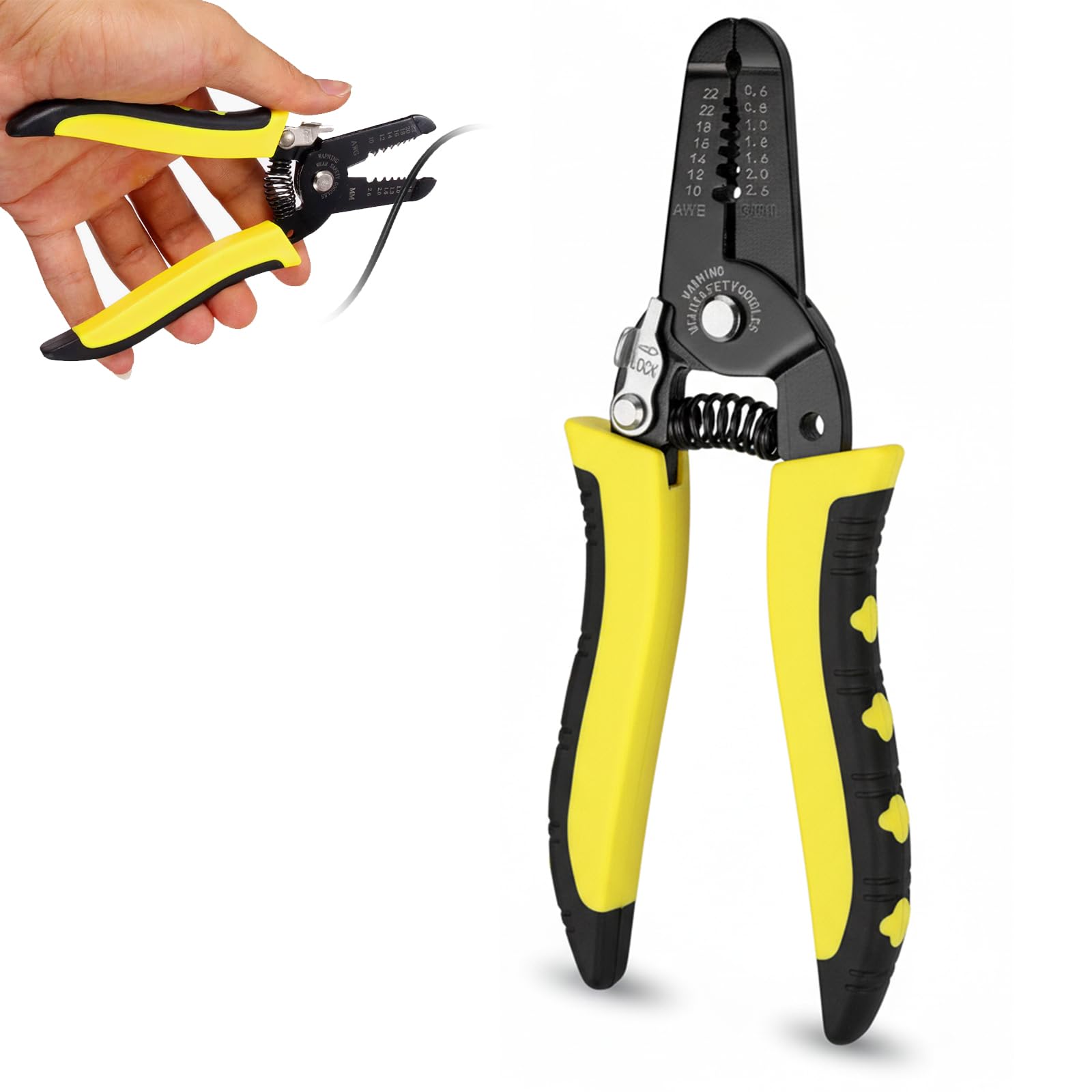 1 Pcs 7-inch Wire Stripping Pliers, 10-22 Awg Multi Gauge Wire Strippers, Wire Stripper Cutter Wire Stripping Tool and Multi-Function Hand Tool, Professional Handle Design and Refined Craftsmanship