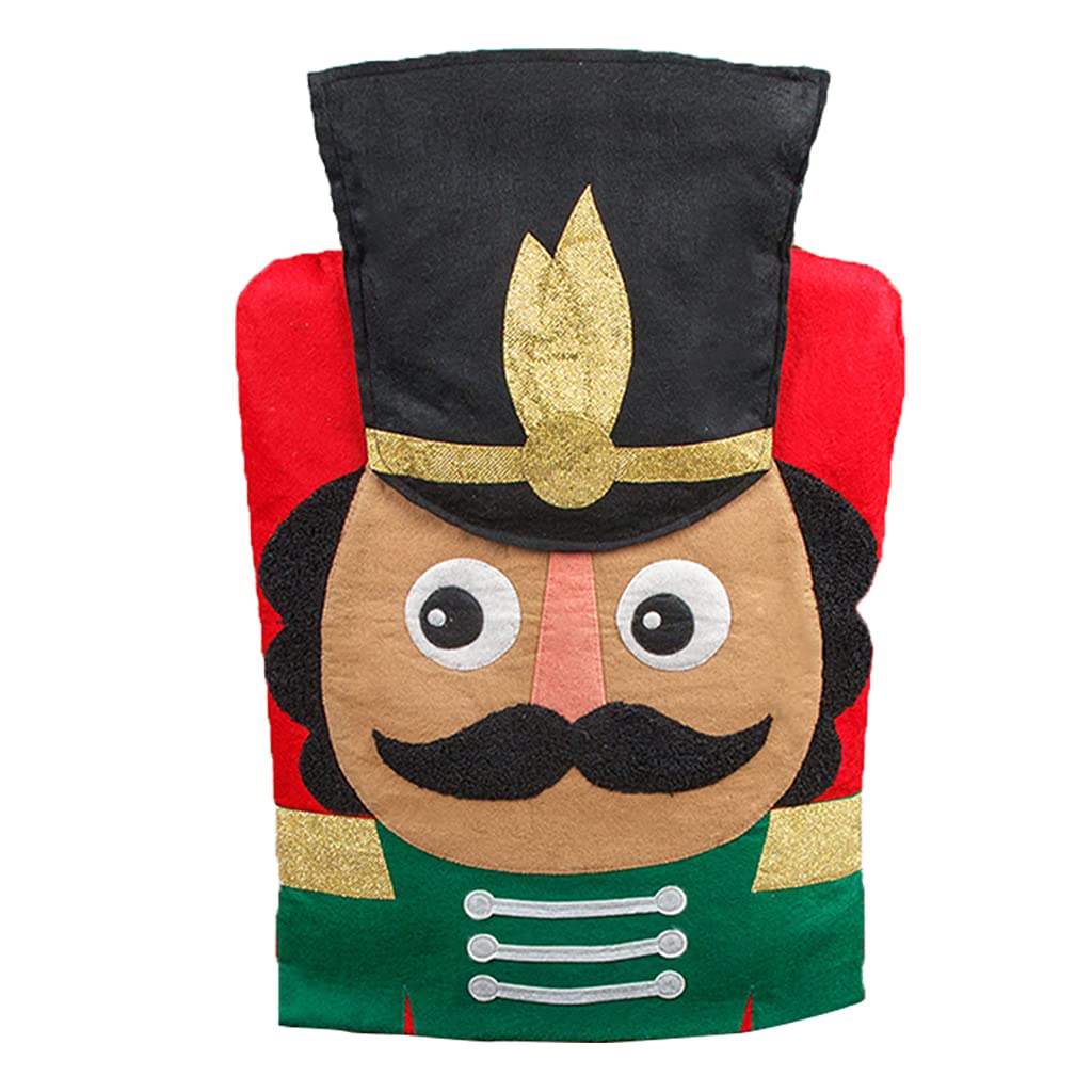 Pjeghbvop Christmas Chair 3D Walnut Soldier Chair Back Covers for Dining Room Kitchen Banquet Holiday Party ?Decor