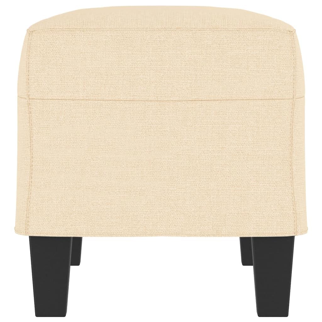 Kremowa ławka do siedzenia z materiału, 70 x 35 x 41 cm, wyściełana pianką i ramą ze sklejki, ławka do przedpokoju do salonu, sypialni, pokoju gościnnego i dodatkowe miejsce do siedzenia