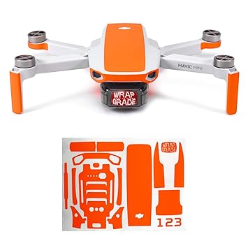 Wrapgrade Skin for Mavic Mini | Accent Color (NEON Orange)