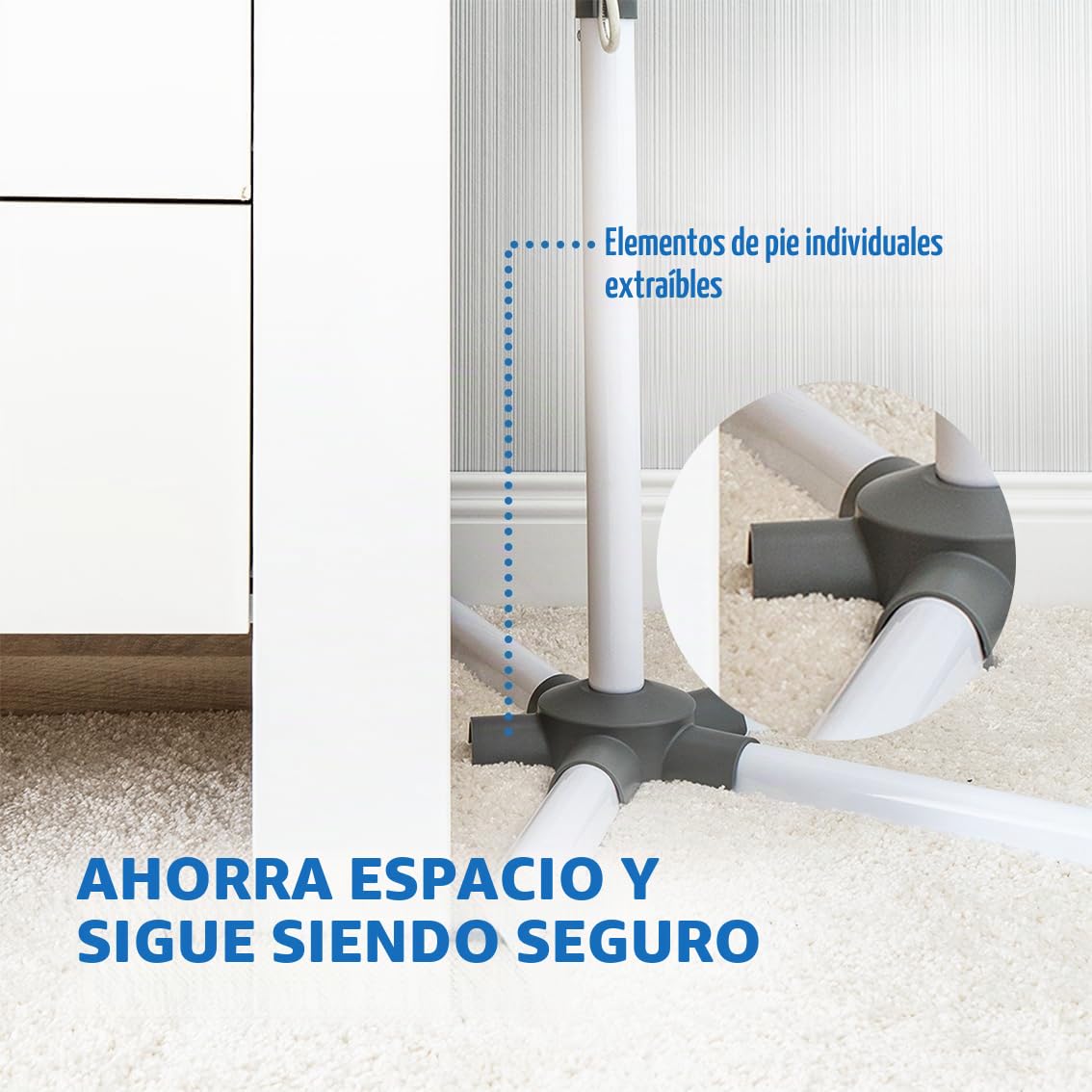 Reer EasyHeat Flex Calentador radiante para mesa cambiador con soporte Lámpara de calor para bebés Diseño compacto 1 pieza (1 paquete) Blanco (230V/500W)