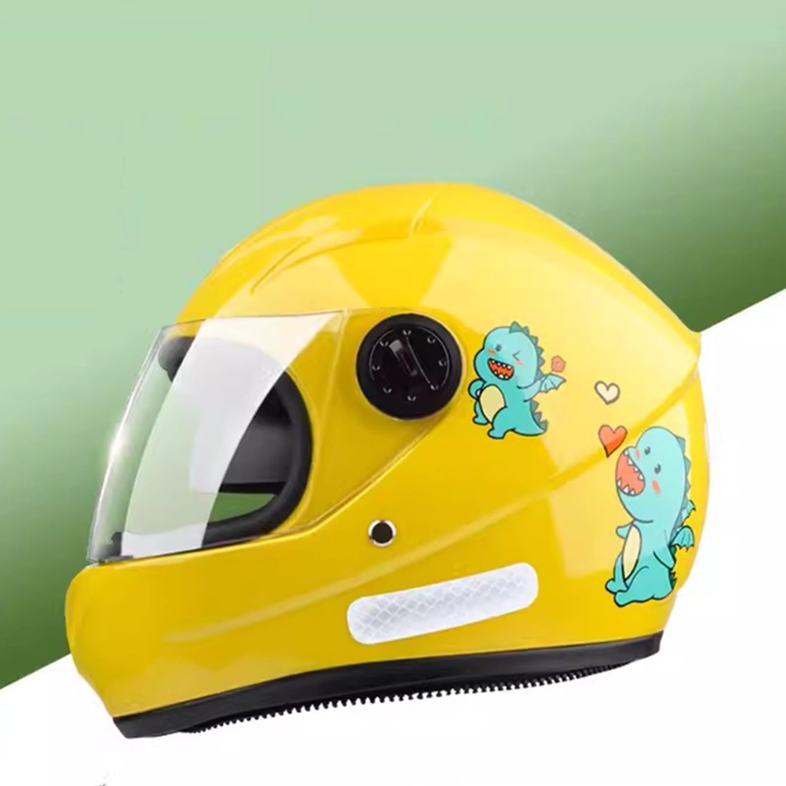 Kinder-Integral-Motorradhelm, Süßer Kinder-Moped-Jungen-Mädchen-Leichthelm Mit Sonnenblende Für 3–12 Jahre B,48-53cm