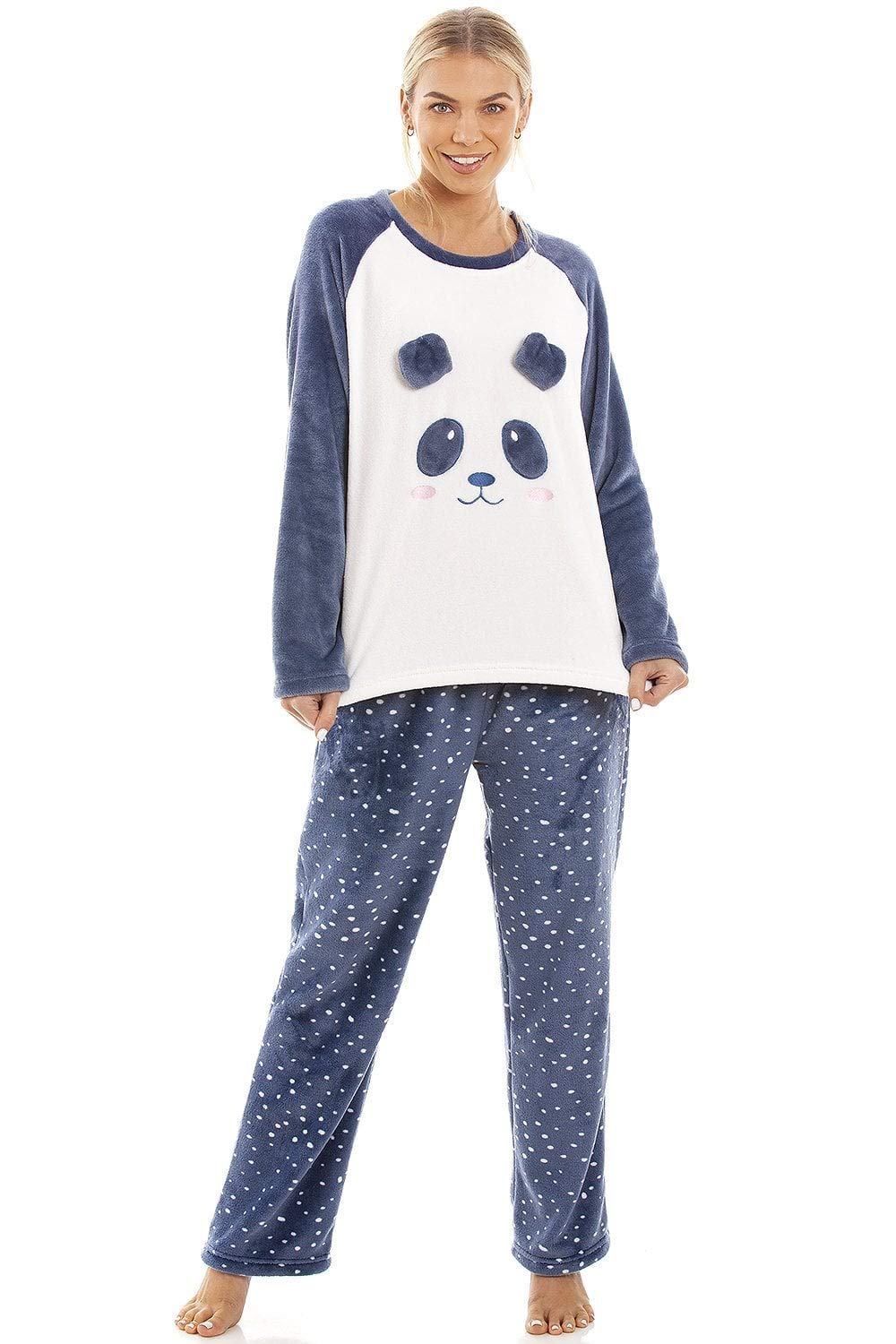 Womens Supersoft Warm Fleece Character Pyjama Sets