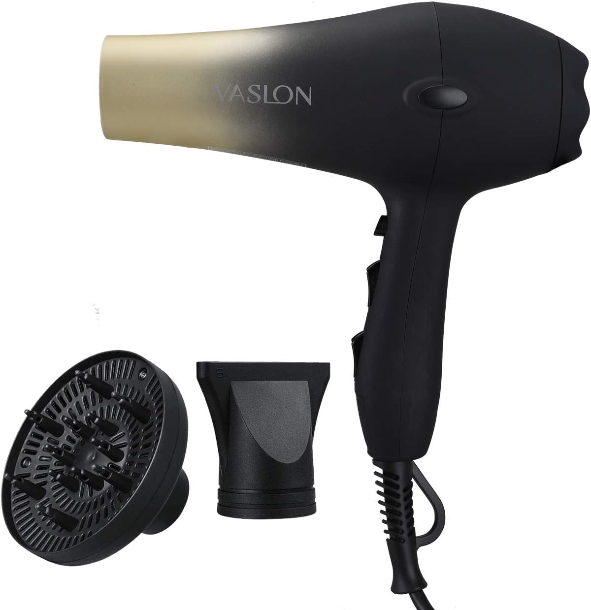 1875W Quick-Dry Hair Dryer,Low Noise Negative Ionic Blow Dryer with Concentrators & Diffuser,2 Speed and 3 Heat Setting
