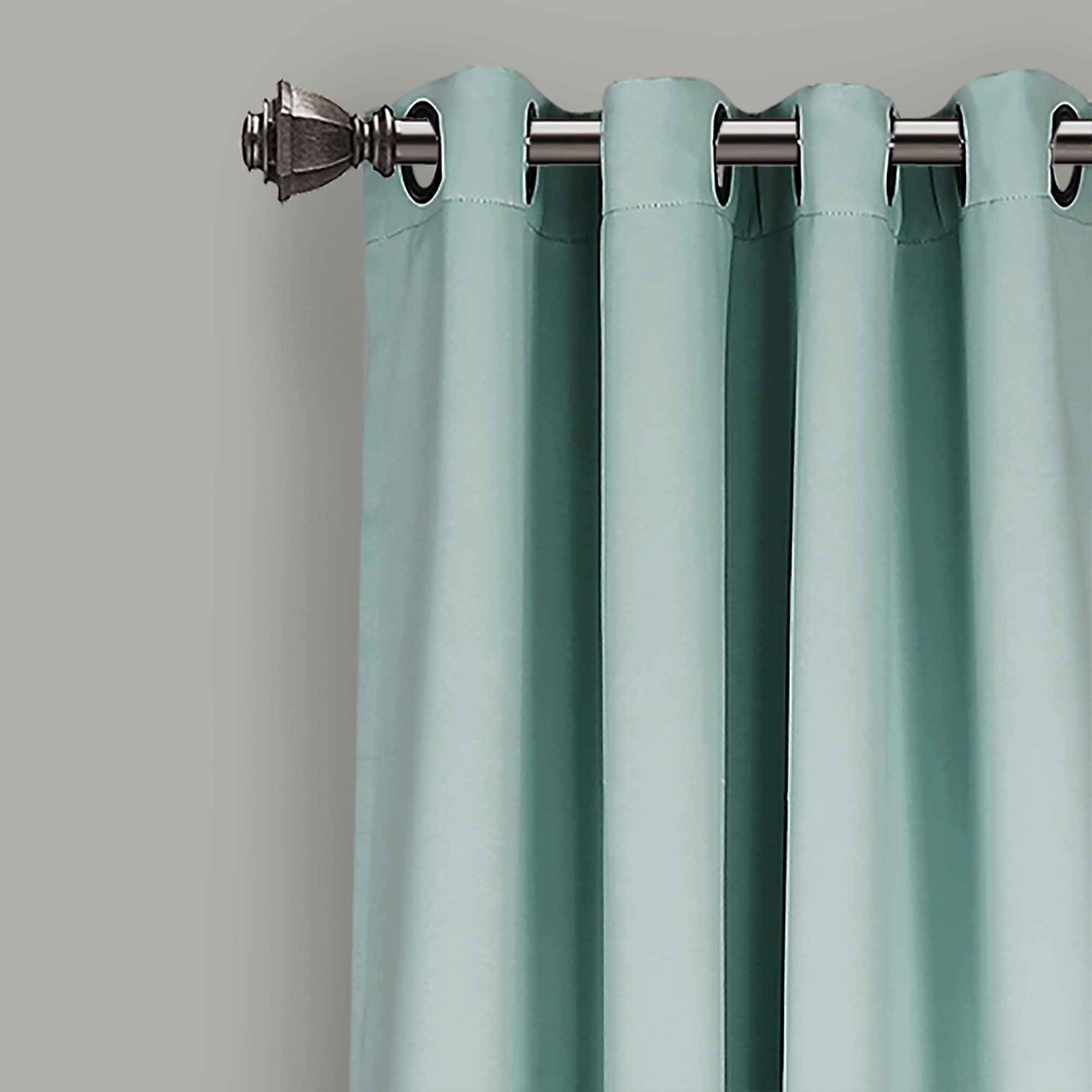 Lush Decor Blue Insulated Blackout Eyelet Curtains 52" x 108" - Image 2