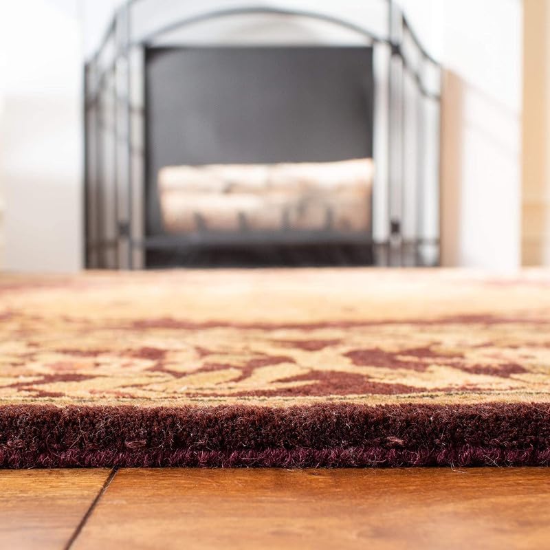 Image of Embossed Handmade GH Wool Thick Geometrical Carpet is a Stylish and Practical Addition to Any Living Room 7X9