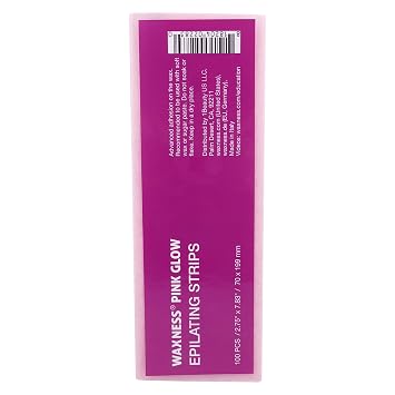 شرائط إزالة الشعر Waxness Pink Glow Extra Comfort مقاس 2.75 x 7.83 بوصة
