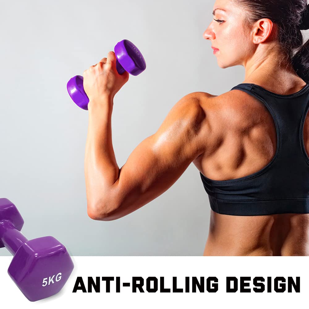 Juego De Mancuernas Pequeñas De 2Uds Mancuernas Recubiertas para Fitness Mancuernas Antideslizantes para Ejercicio Mancuernas De Vinilo para Fitness