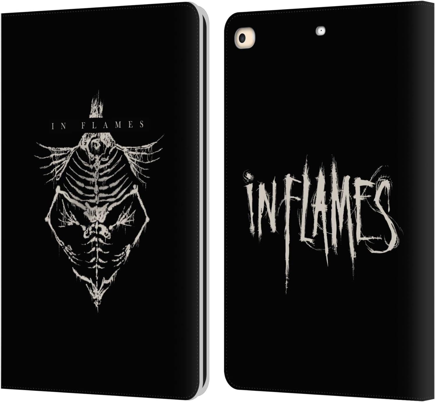 Head Case Designs Officially Licensed in Flames Jesterhead Logo Metal Grunge Leather Wallet Case Compatible with Apple iPad Air 2 (2014)
