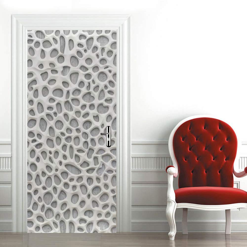 Poster Porte Trompe l'Oeil 3D Masquer Imperfections Sticker PVC Blanc
