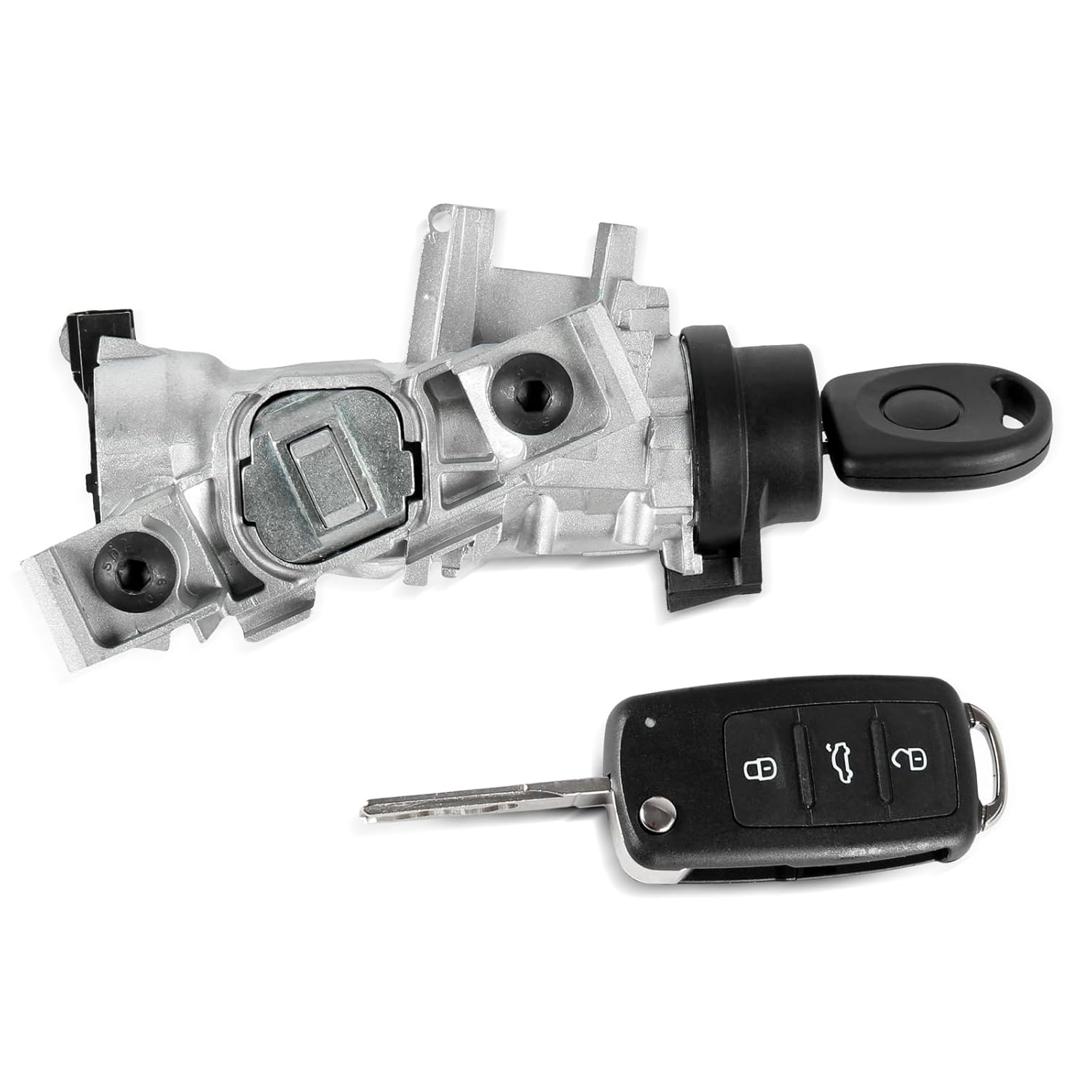 Ignition Switch Lock Assembly 1K0905851B with Intelligent Remote Control Key Compatible with 2006-2018 VW Jetta 2007-2011 Eos 2004-2011 Golf 2006-2009 Rabbit 2008-2011 Tiguan 1K0905851 - Image 3