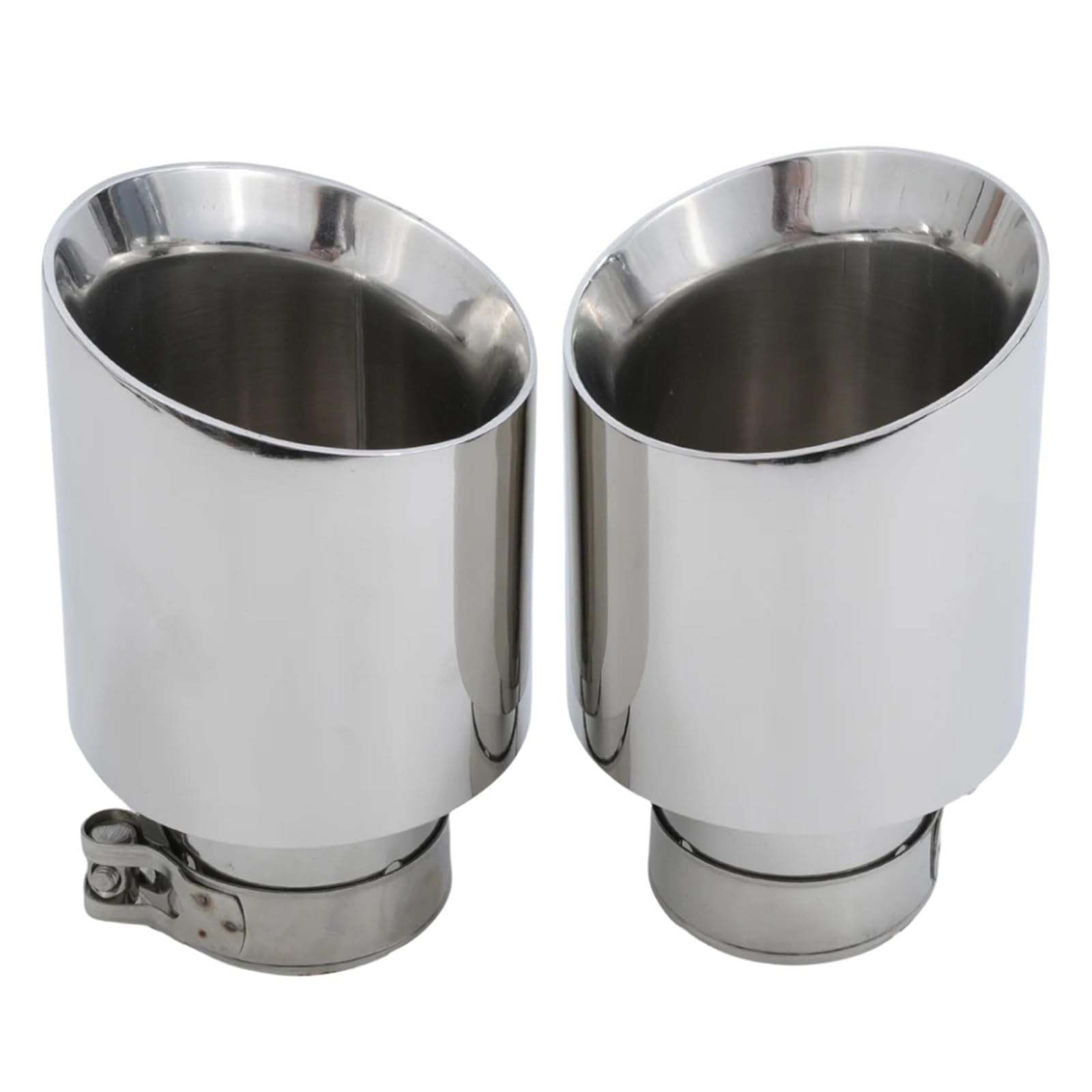 Car Silencer 1 sztuka: uniwersalna końcówka układu wydechowego ze stali nierdzewnej + rury wydechowej samochodu(60MM IN 89MM OUT)