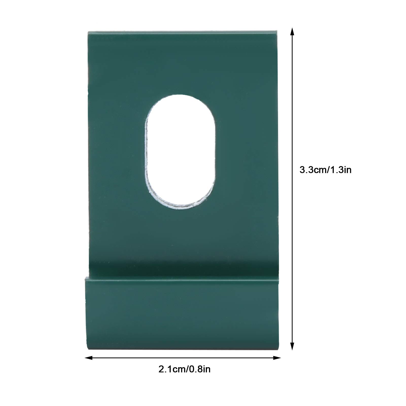 Greenhouse Supplies 10 Stück Sockel-Clips Haken Befestigungen Befestigungen Aluminium Gewächshäuser Befestigung Set Grün