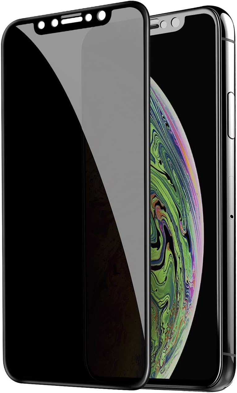 TECHO Privacy Screen Protector for iPhone 11 Pro Max/iPhone XS Max (6.5 inch), Full Coverage Tempered Glass [Case Friendly][Advanced Clarity] Anti-Spy 9H Screen Protectors (2019)